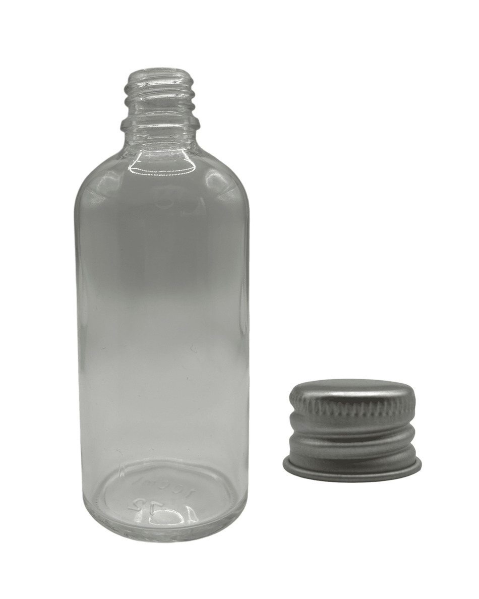 100ml Clear Glass Dropper Bottle & Aluminium Cap