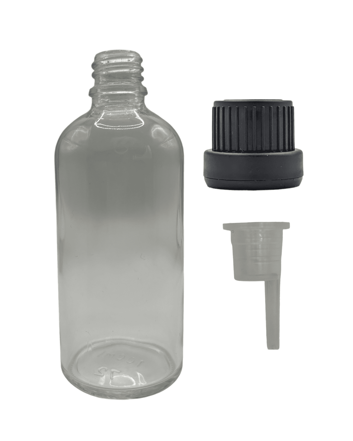 100ml Clear Glass Dropper Bottle & Dripper insert 0.6mm