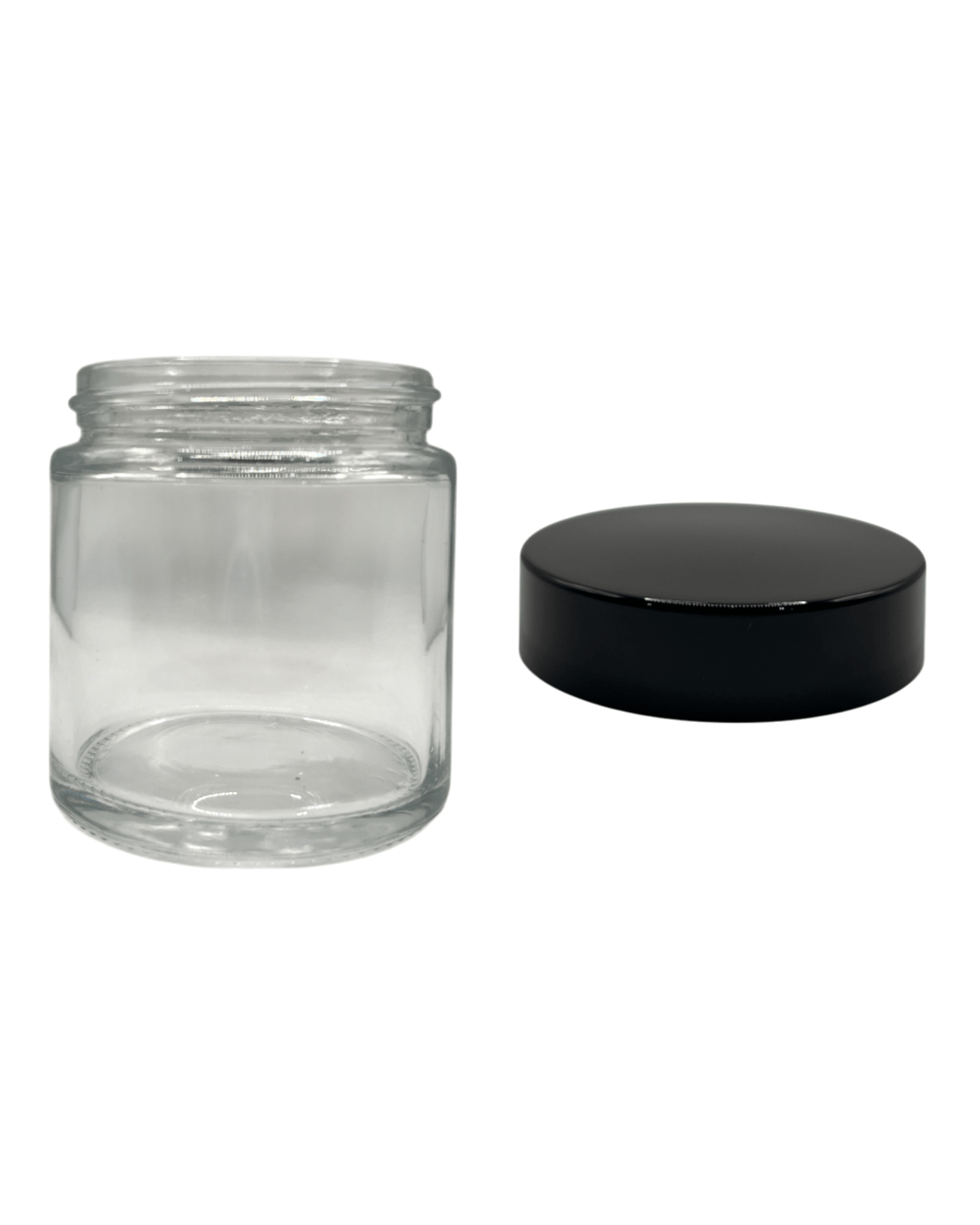 100ml Clear Glass Jar and Black ABS cap