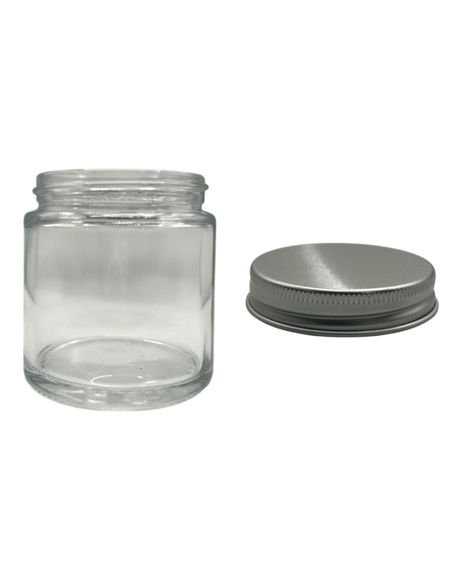 100ml Clear Glass Jar and Silver Aluminium cap