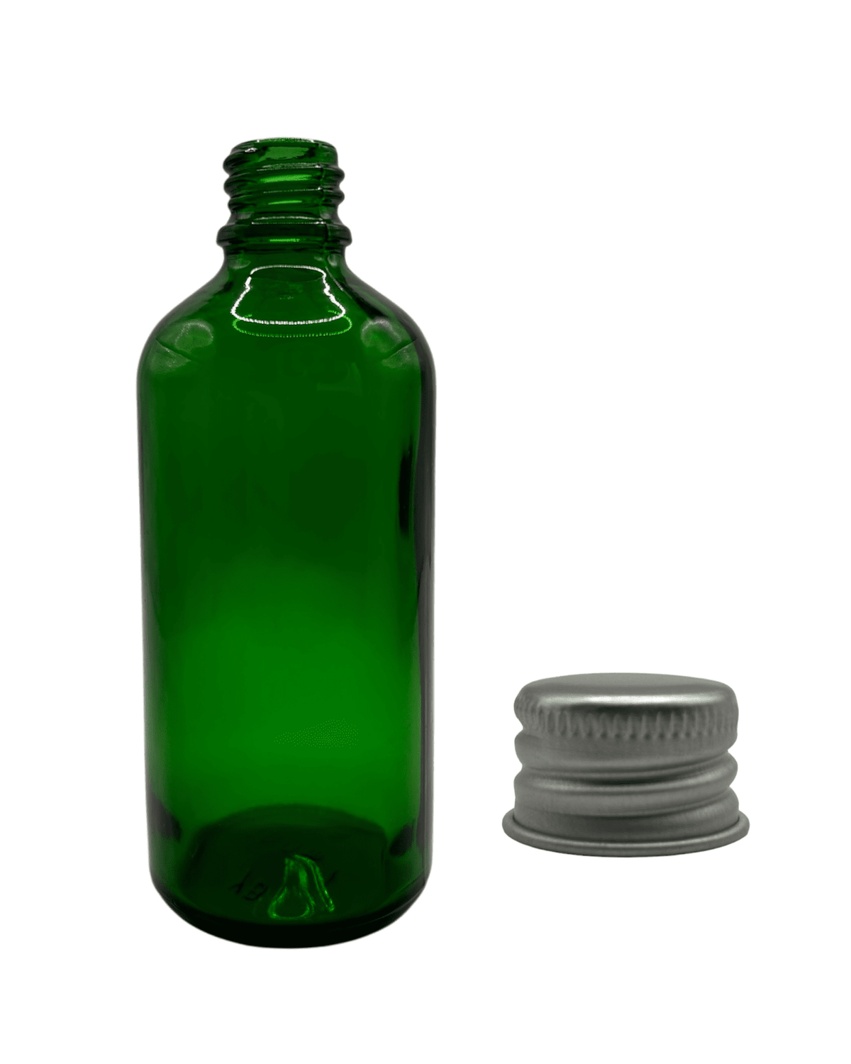 100ml Green Glass Dropper Bottle & Aluminium Cap