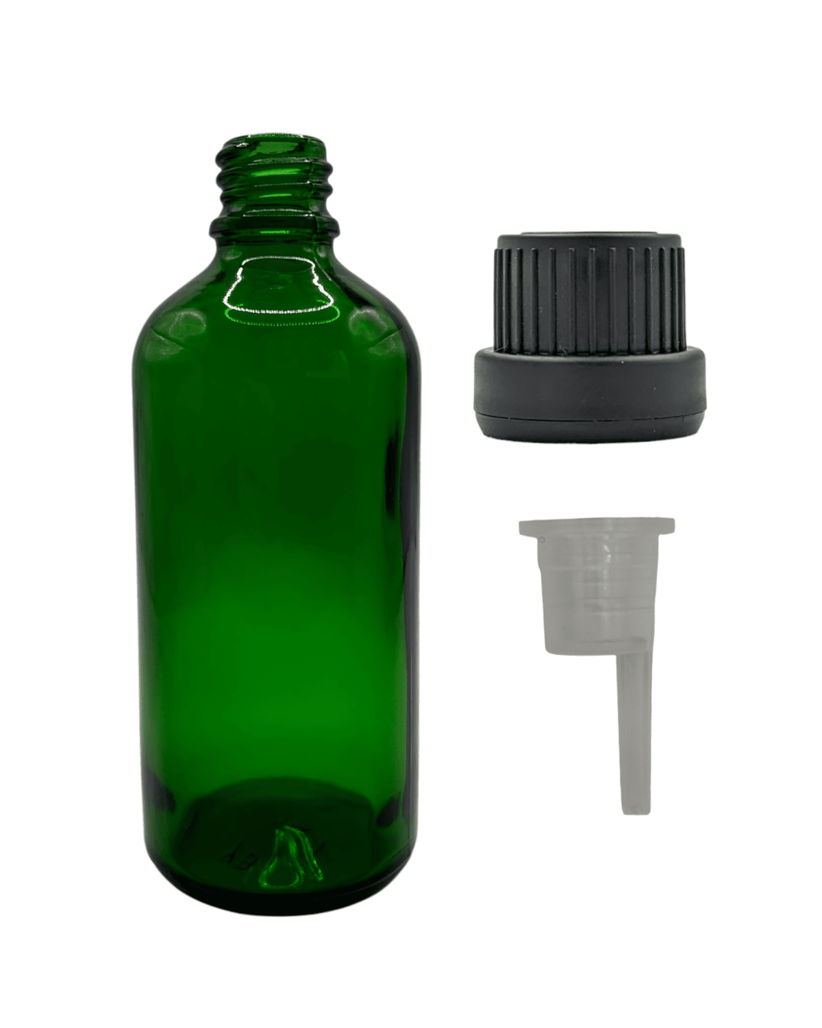 100ml Green Glass Dropper Bottle & Dripper insert 0.6mm