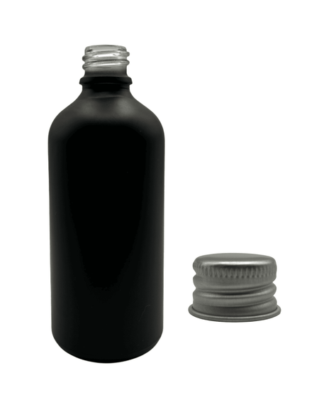 100ml Matte Black Glass Dropper Bottle & Aluminium Cap