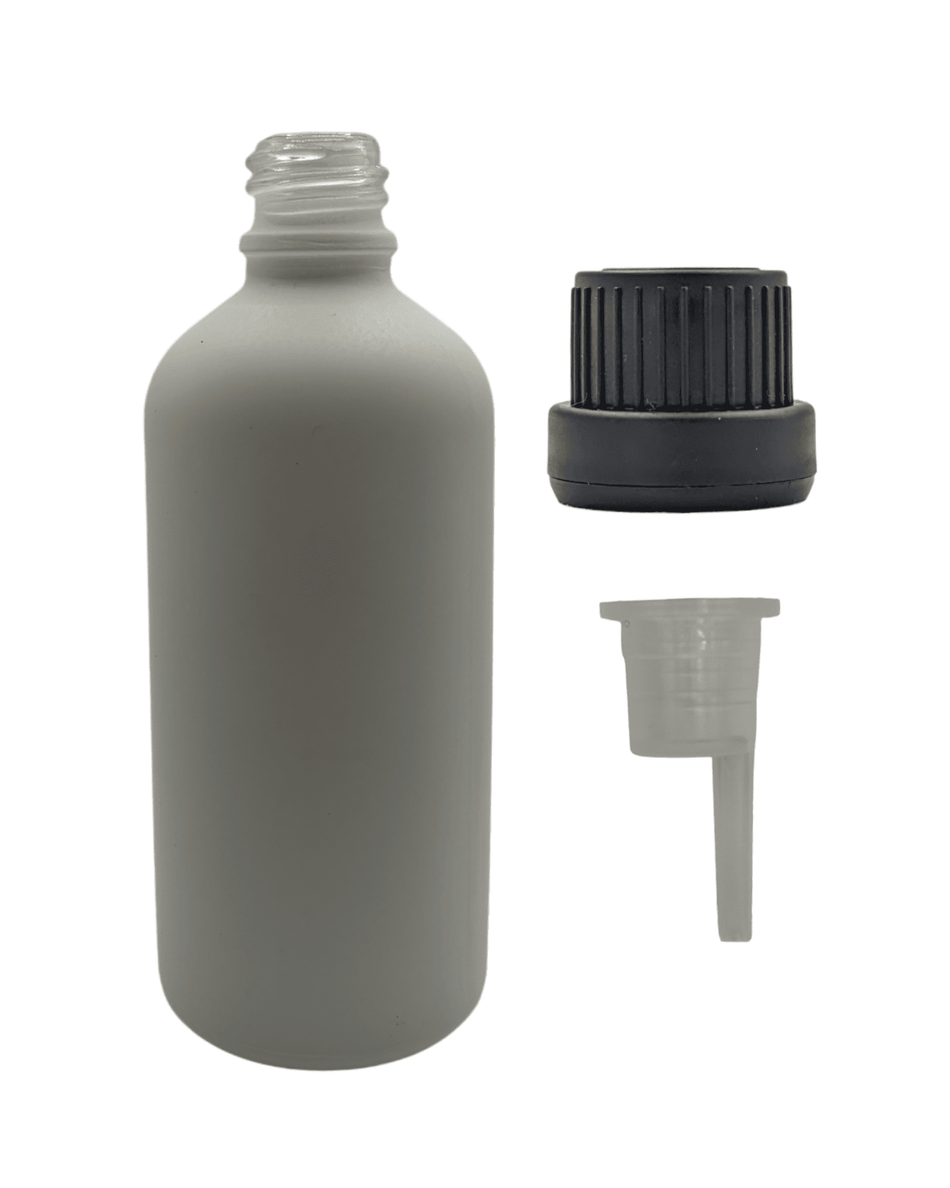 100ml Matte White Glass Dropper Bottle & Dripper insert 0.6mm