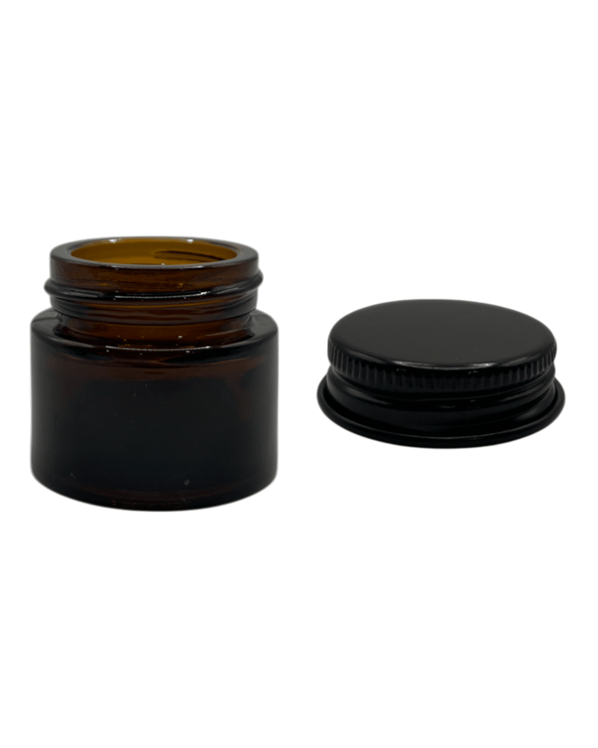 10ml Amber glass Jar and Aluminum black Cap