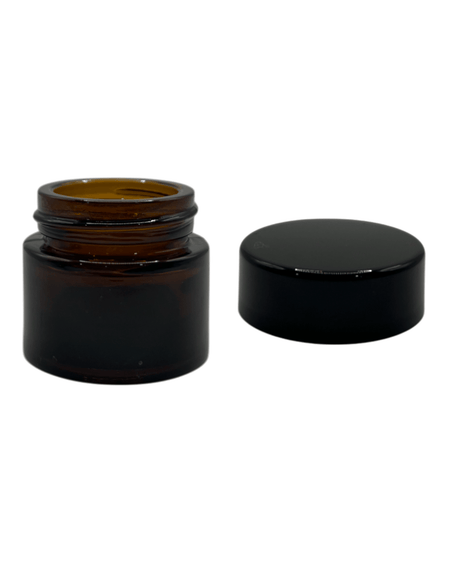 10ml Amber glass Jar and Black ABS cap