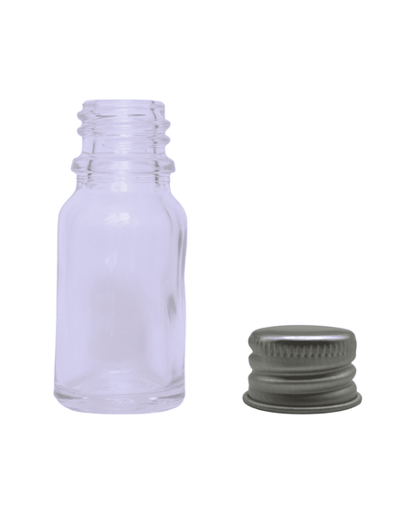 10ml Clear Glass Dropper Bottle & Aluminium Cap