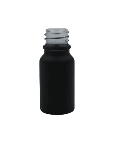 10ml Matte Black Glass Dropper Bottle