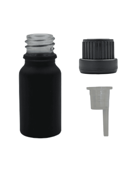 10ml Matte Black Glass Dropper Bottle & Dripper insert 0.6mm