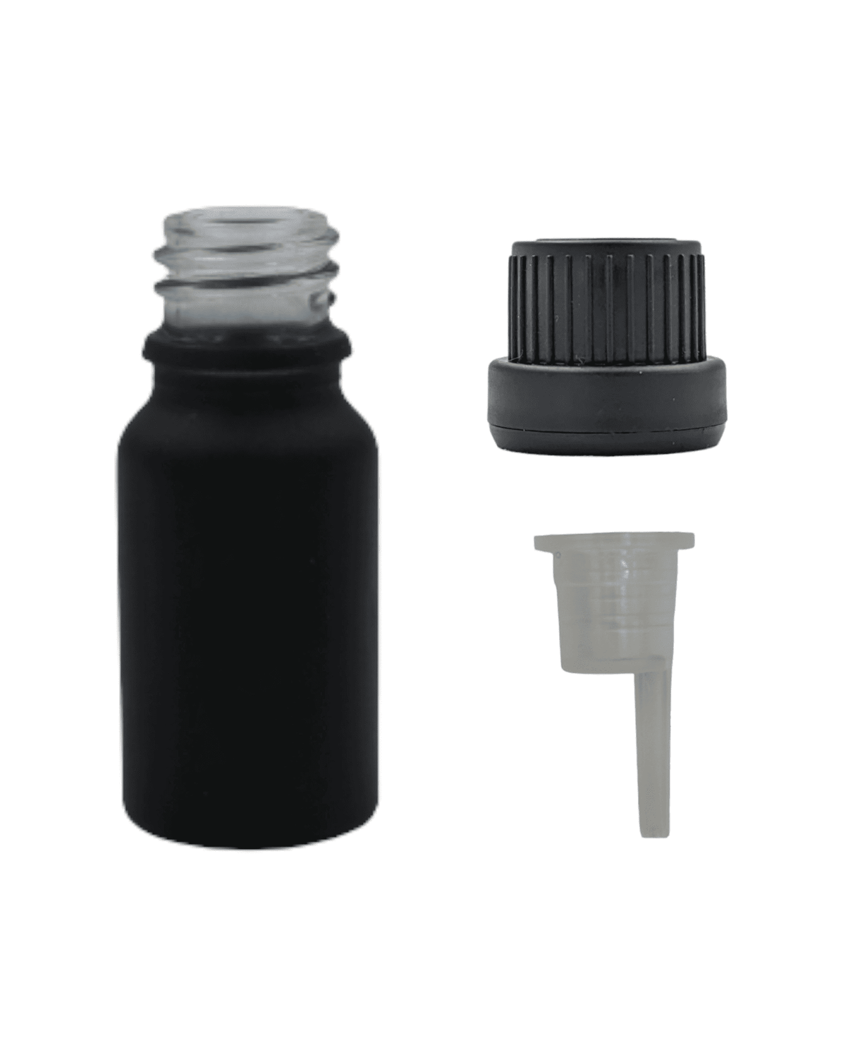 10ml Matte Black Glass Dropper Bottle & Dripper insert 1.0mm