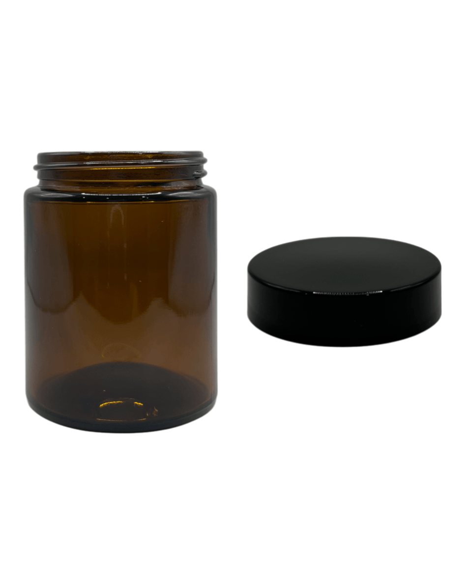 150ml Amber Glass Jar and Black ABS cap