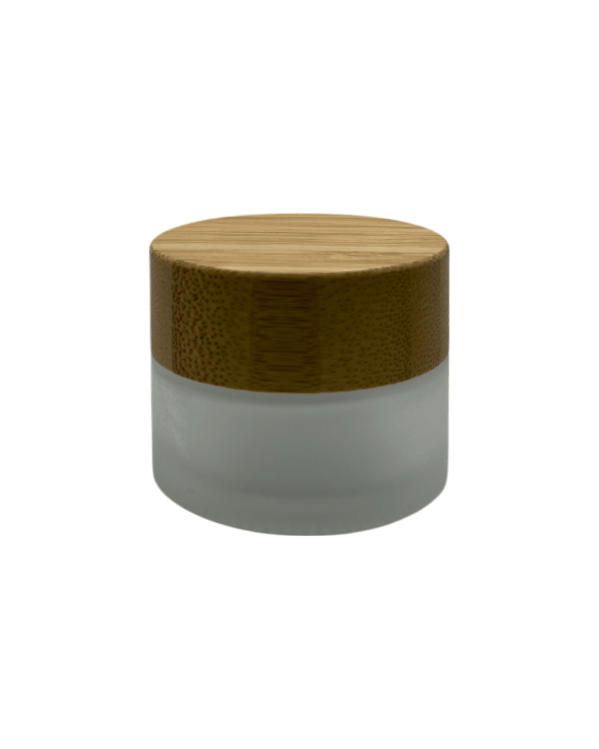 15ml Frosted Glass Jar with Bamboo Lid