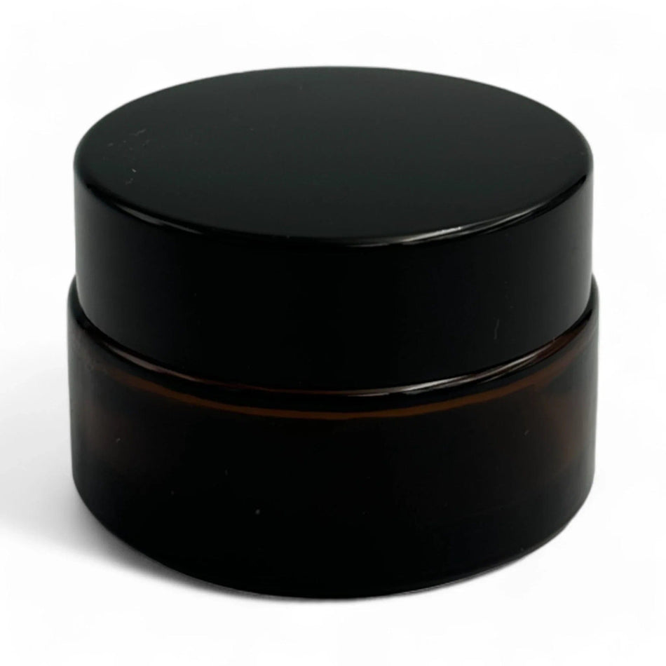 20ml Amber Glass Jar with Black Lid