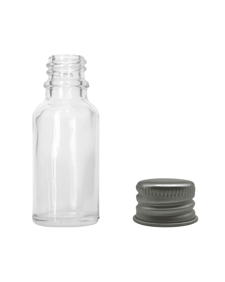 20ml Clear Glass Dropper Bottle & Aluminium Cap