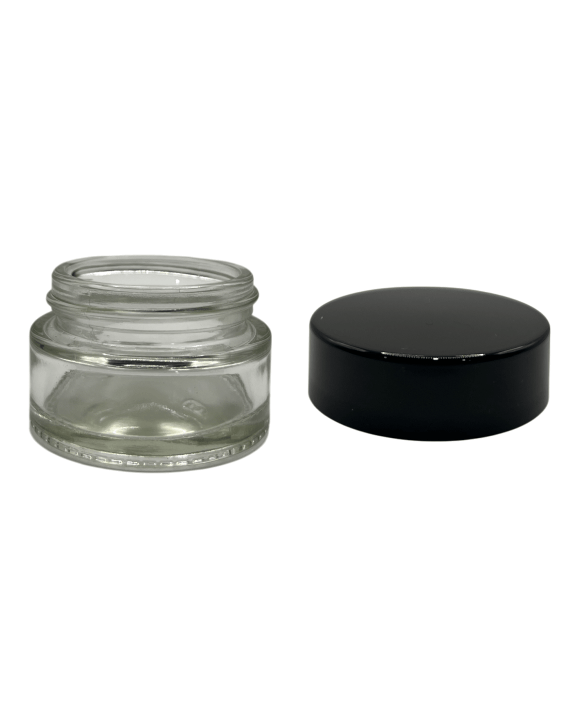 20ml Clear Glass Jar and Black ABS cap