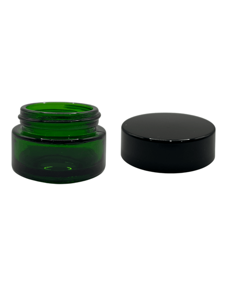 20ml Green Glass Jar and Black ABS cap