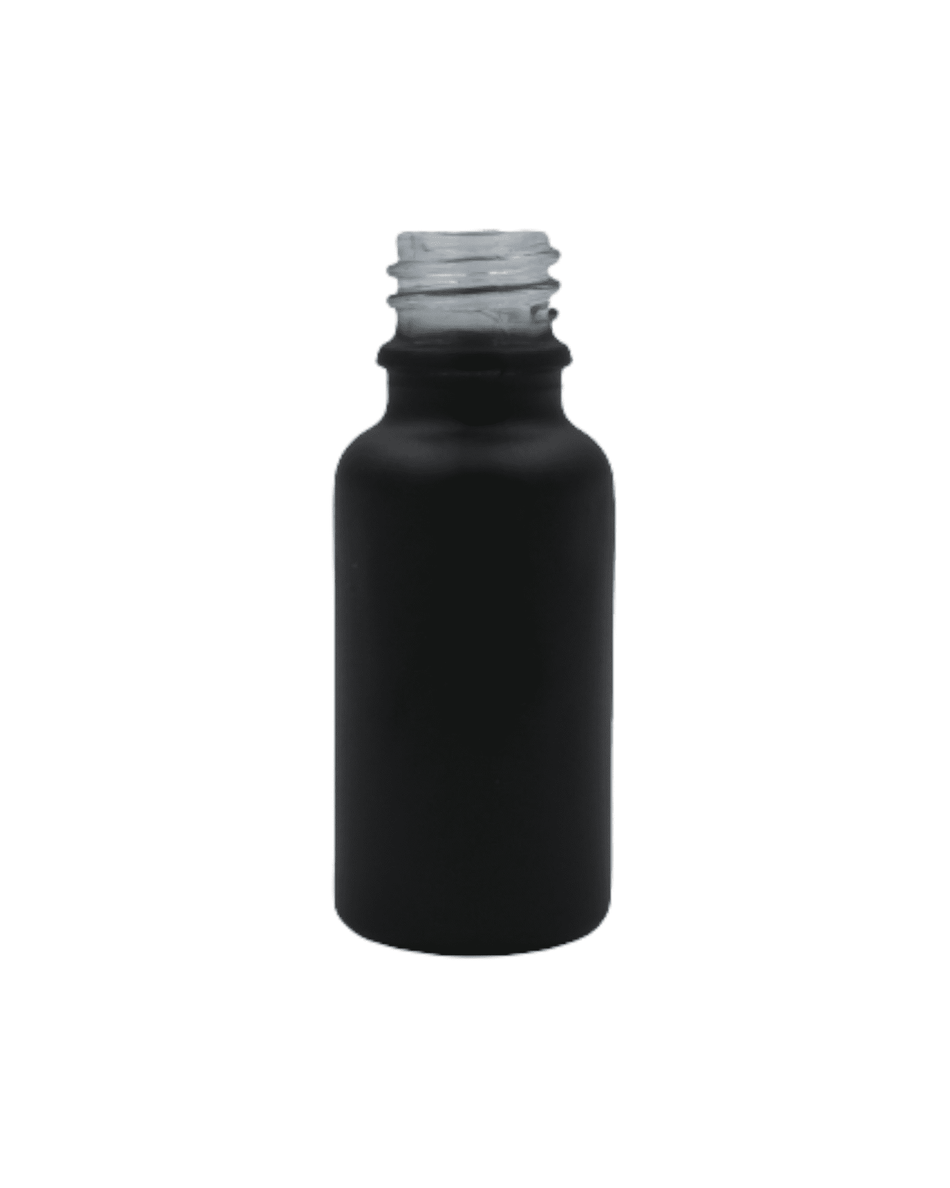 20ml Matte Black Glass Dropper Bottle