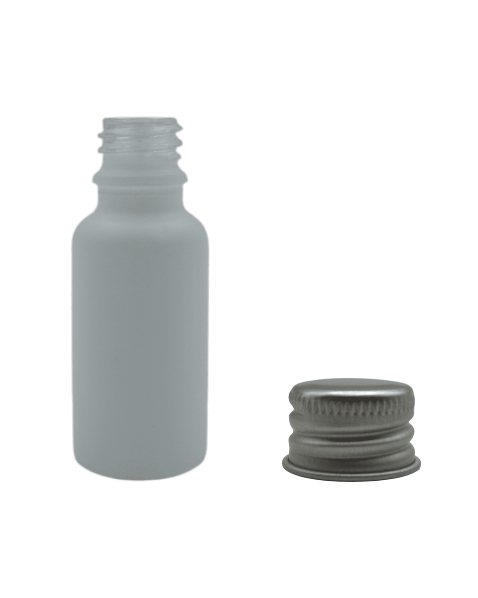 20ml Matte White Glass Dropper Bottle & Aluminium Cap