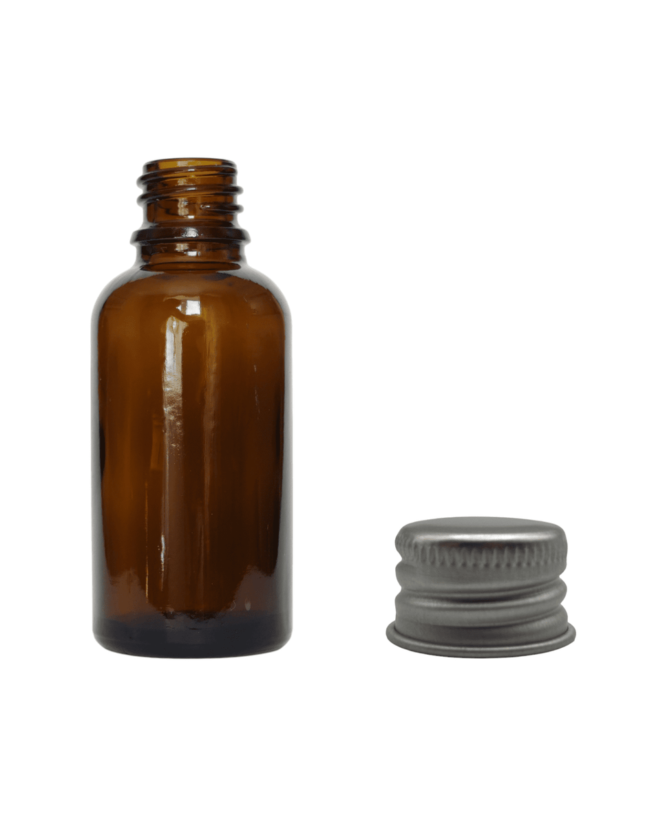 30ml Amber Glass Dropper Bottle & Aluminium Cap