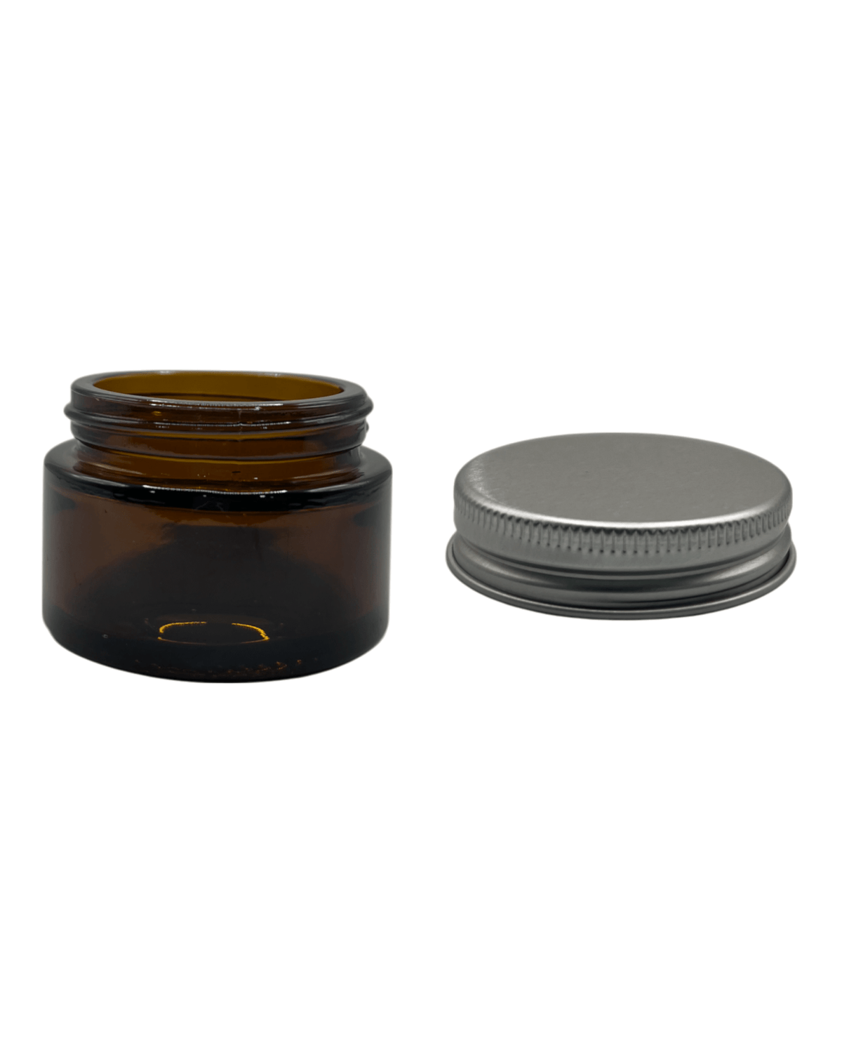 30ml Amber Glass Jar and Aluminium Silver cap