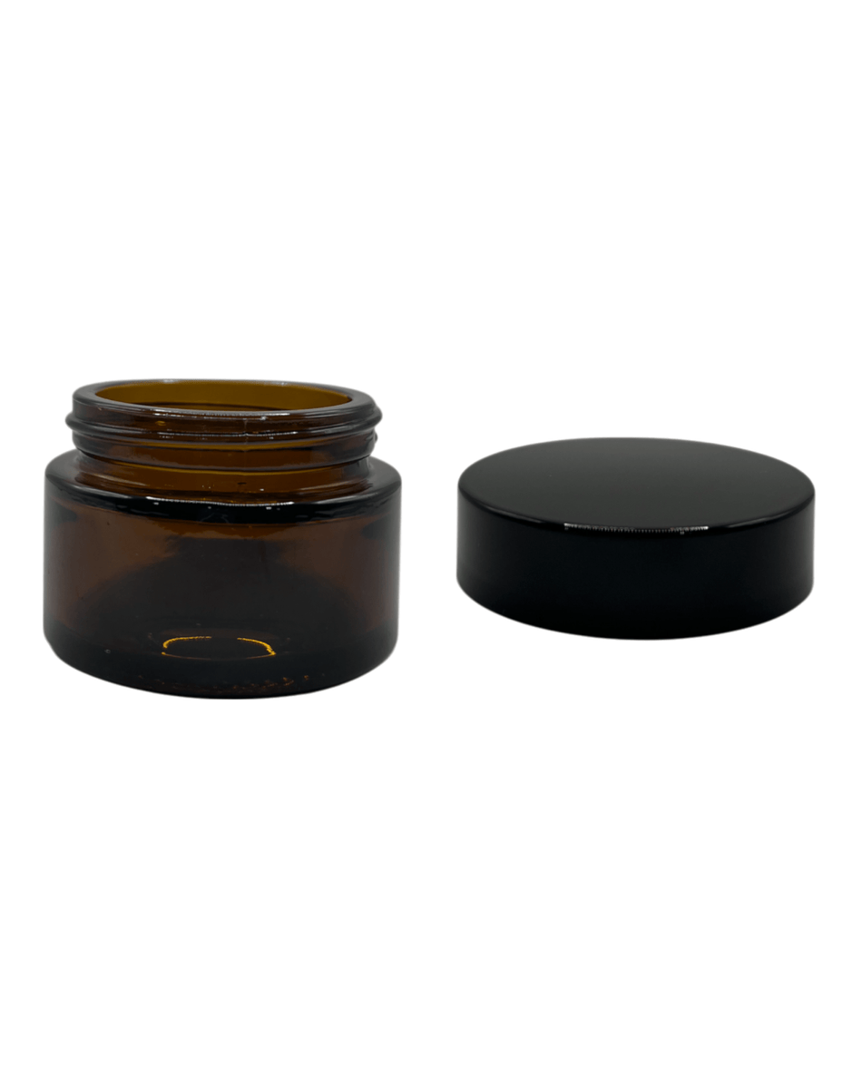 30ml Amber Glass Jar and Black ABS cap