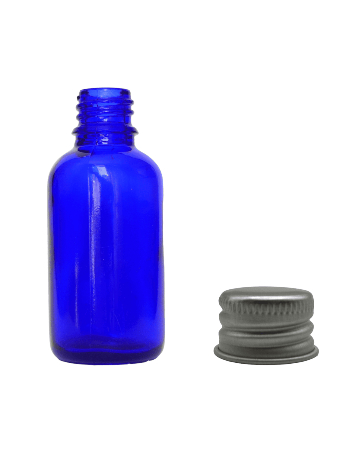 30ml Blue Glass Dropper Bottle & Aluminium Cap