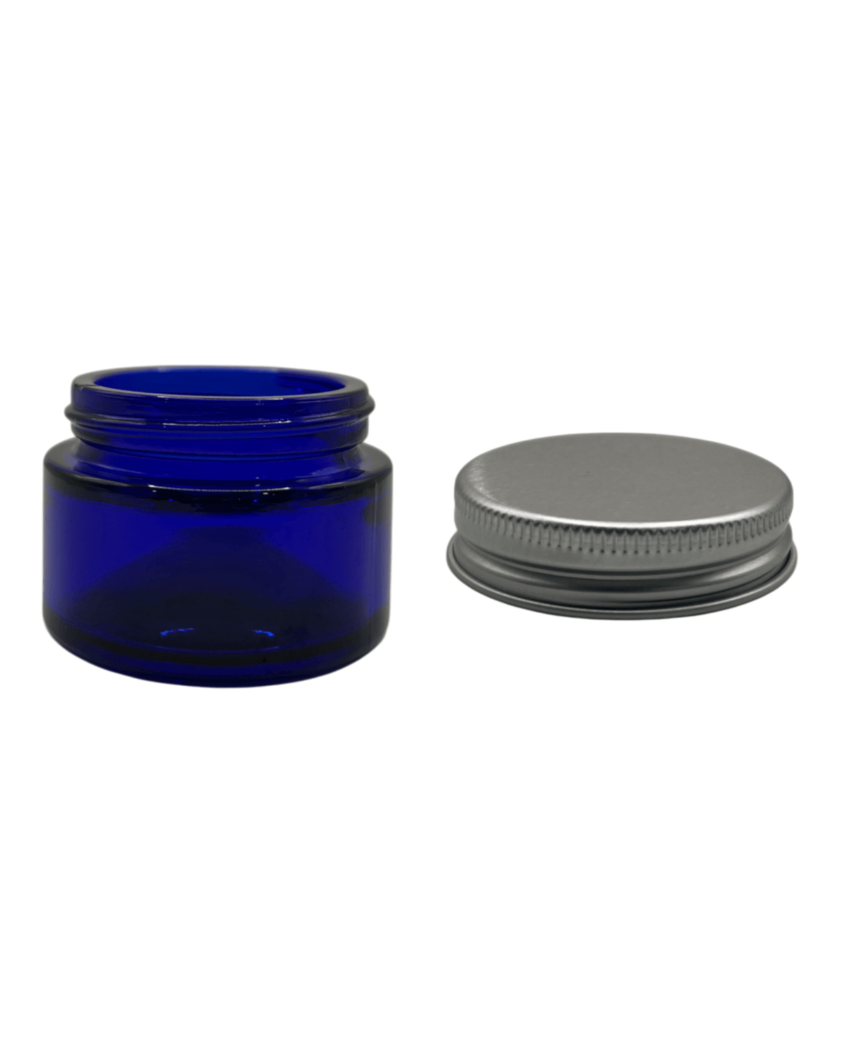 30ml Blue Glass Jar and Aluminium Silver cap