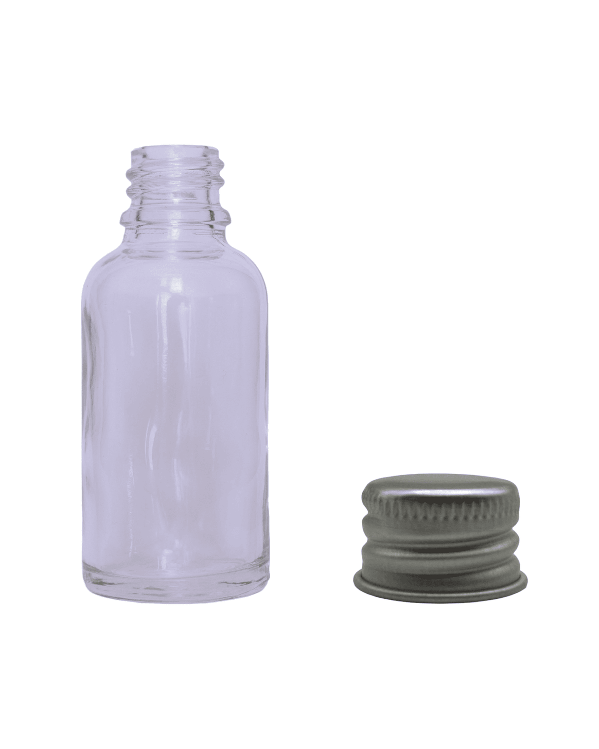 30ml Clear Glass Dropper Bottle & Aluminium Cap