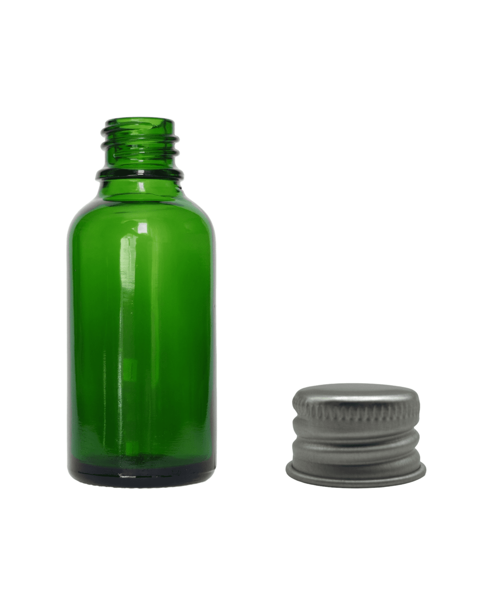 30ml Green Glass Dropper Bottle & Aluminium Cap