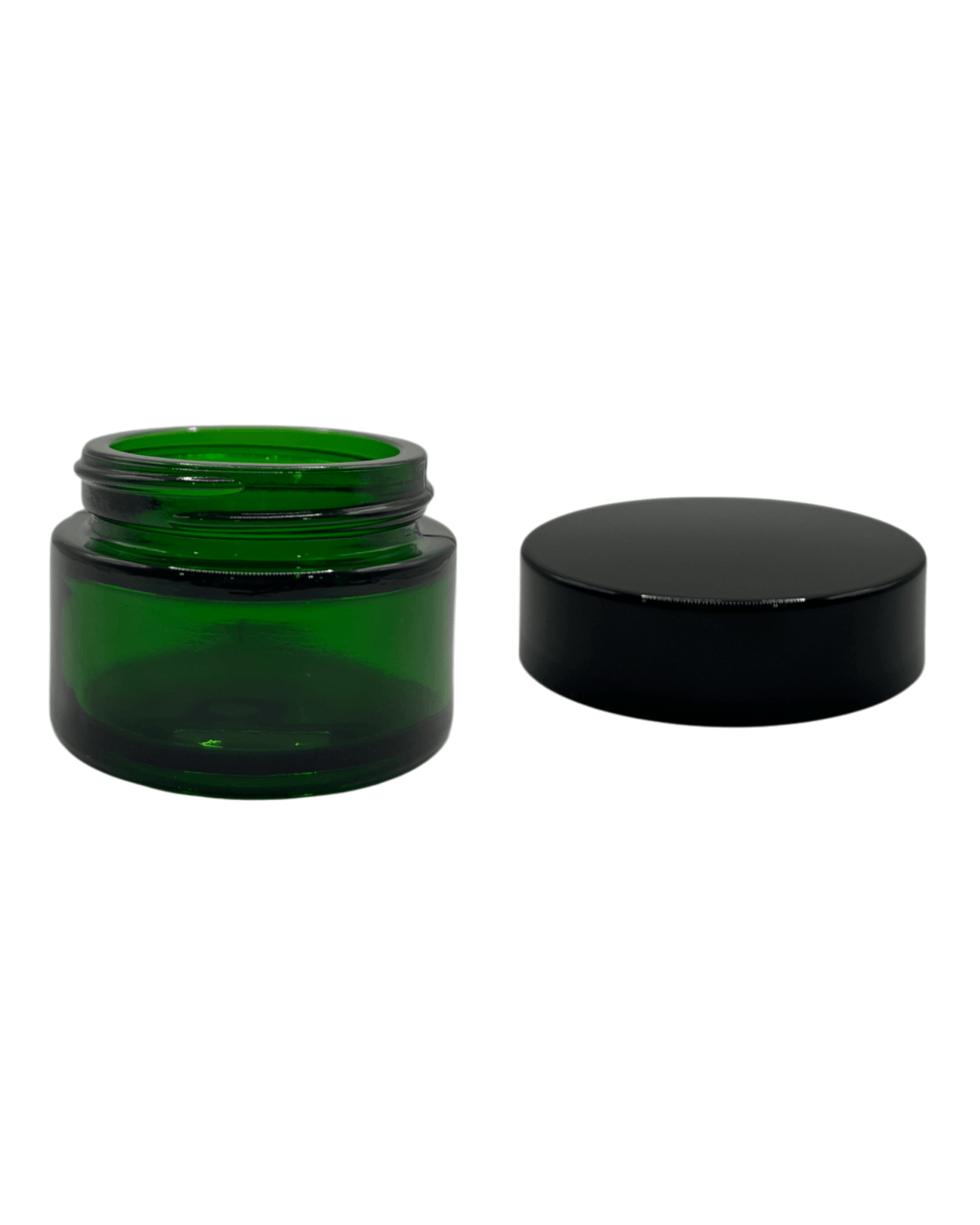 30ml Green Glass Jar and Black ABS cap