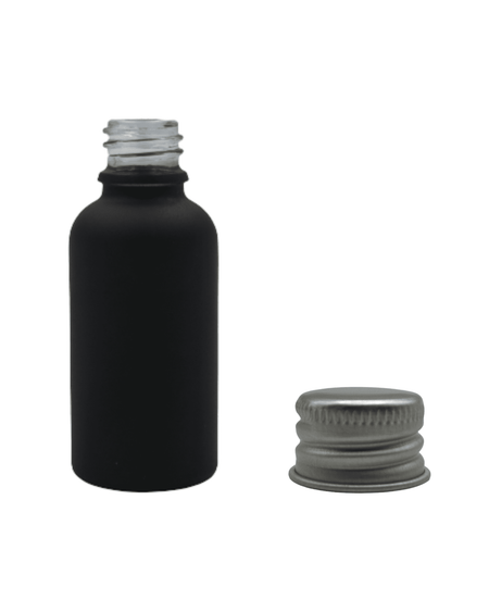 30ml Matte Black Glass Dropper Bottle & Aluminium Cap