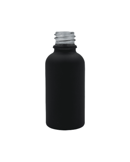 30ml Matte Black Glass Dropper Bottle