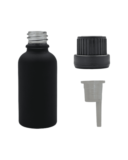 30ml Matte Black Glass Dropper Bottle & Dripper insert 0.6mm