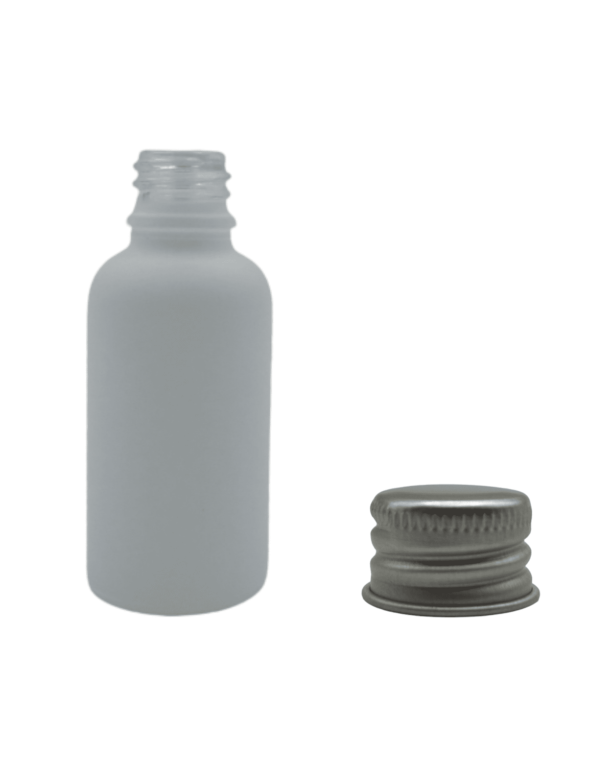 30ml Matte White Glass Dropper Bottle & Aluminium Cap