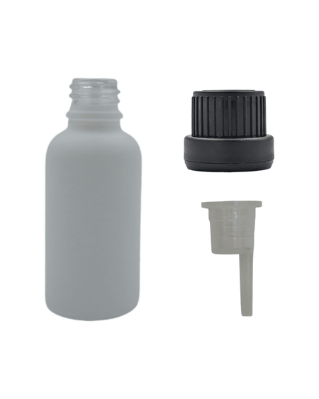 30ml Matte White Glass Dropper Bottle & Dripper insert 0.6mm