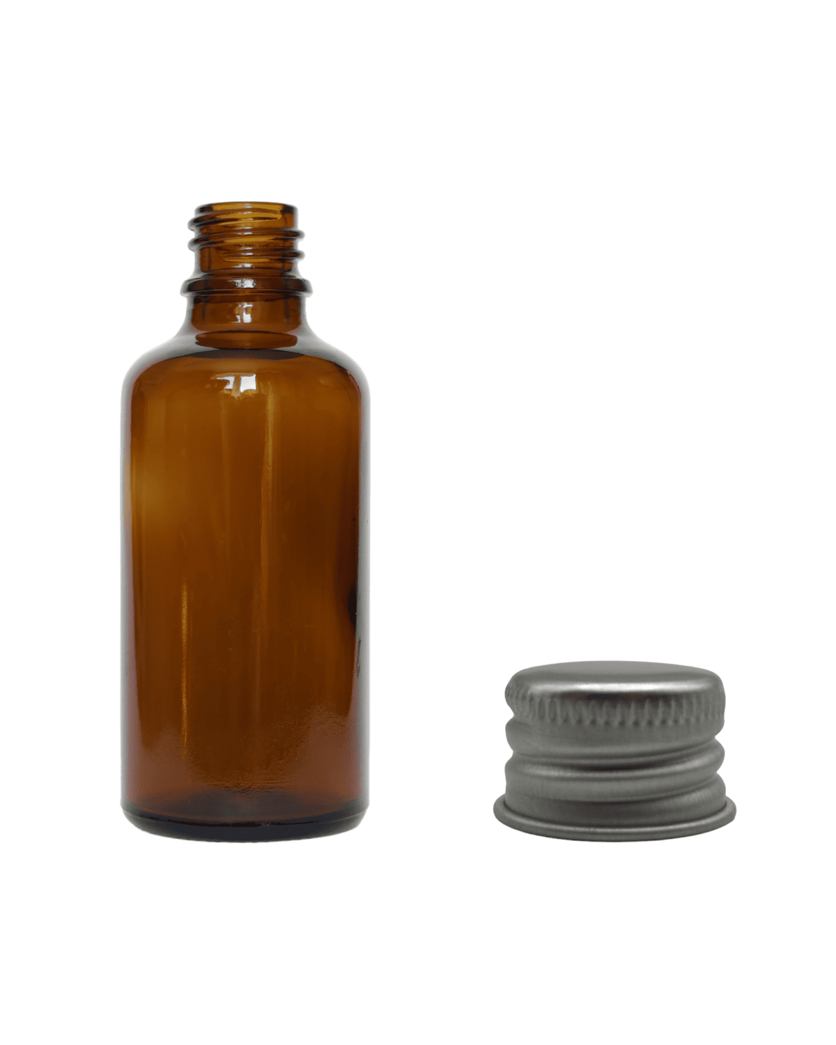 50ml Amber Glass Dropper Bottle & Aluminium Cap