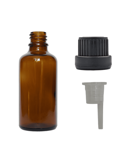 50ml Amber Glass Dropper Bottle & Dripper insert 1.0mm