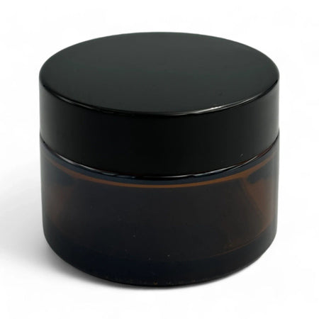 50ml Amber Glass Jar with Black Lid