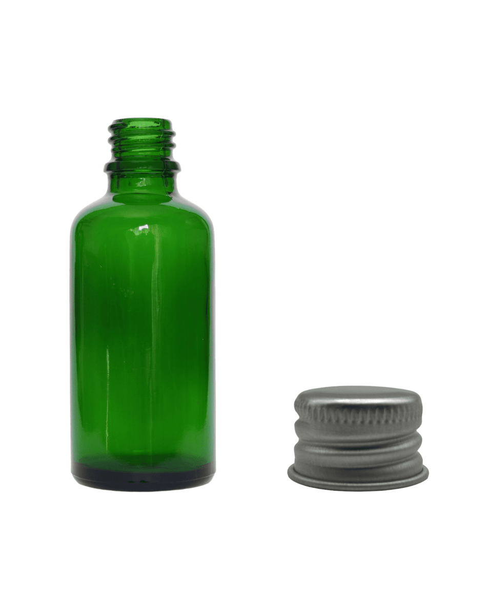 50ml Green Glass Dropper Bottle & Aluminium Cap