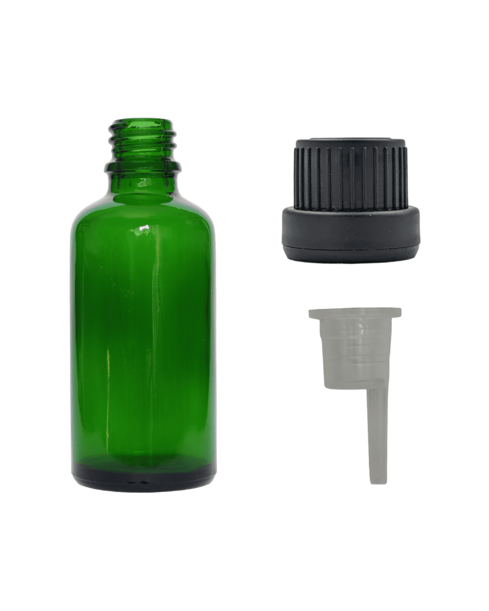 50ml Green Glass Dropper Bottle & Dripper insert 0.6mm