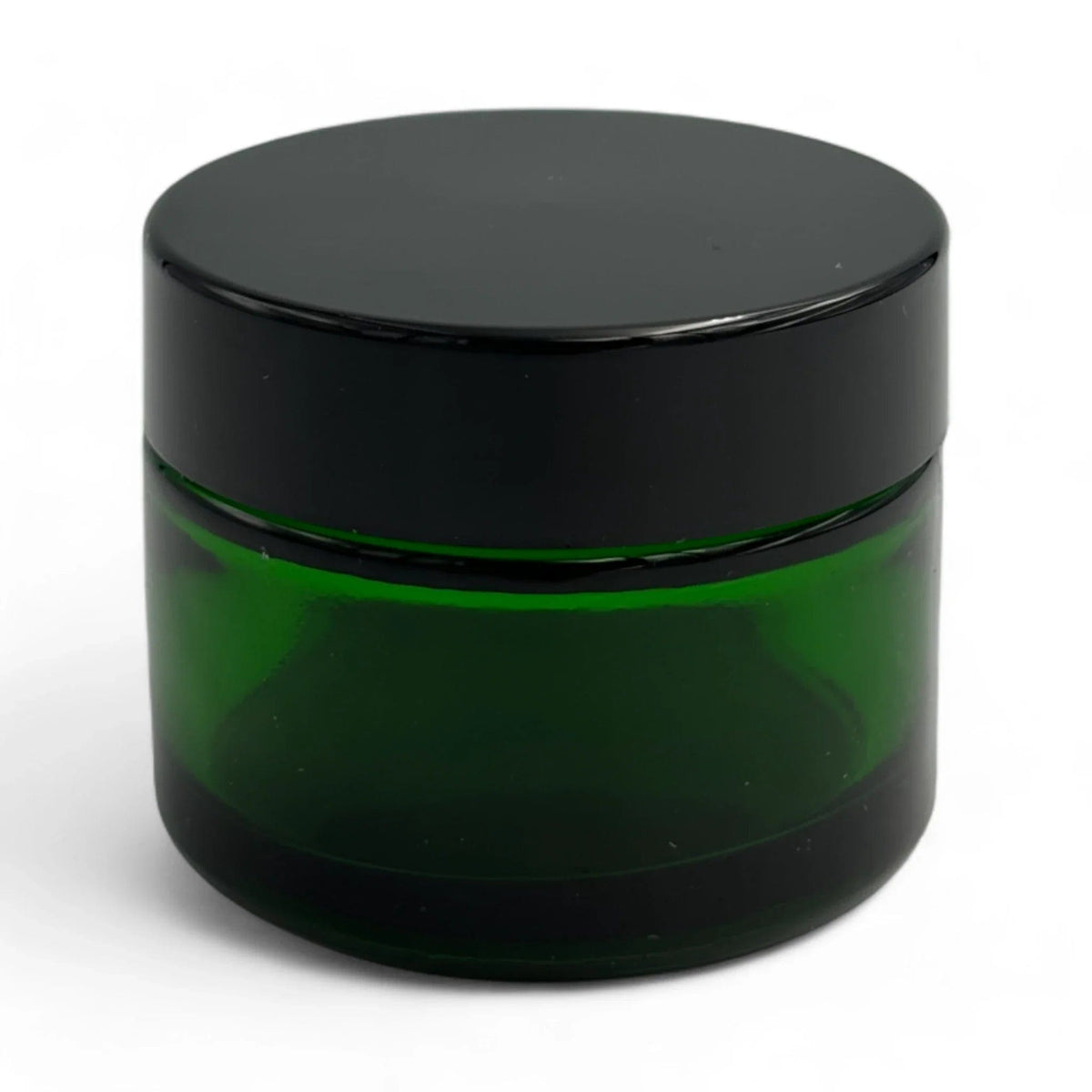 50ml Green Glass Jar with Black Lid