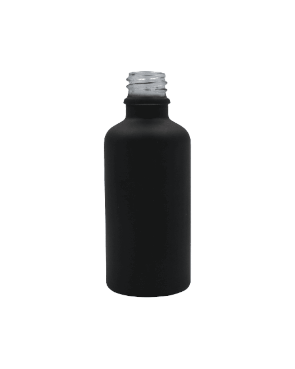 50ml Matte Black Glass Dropper Bottle