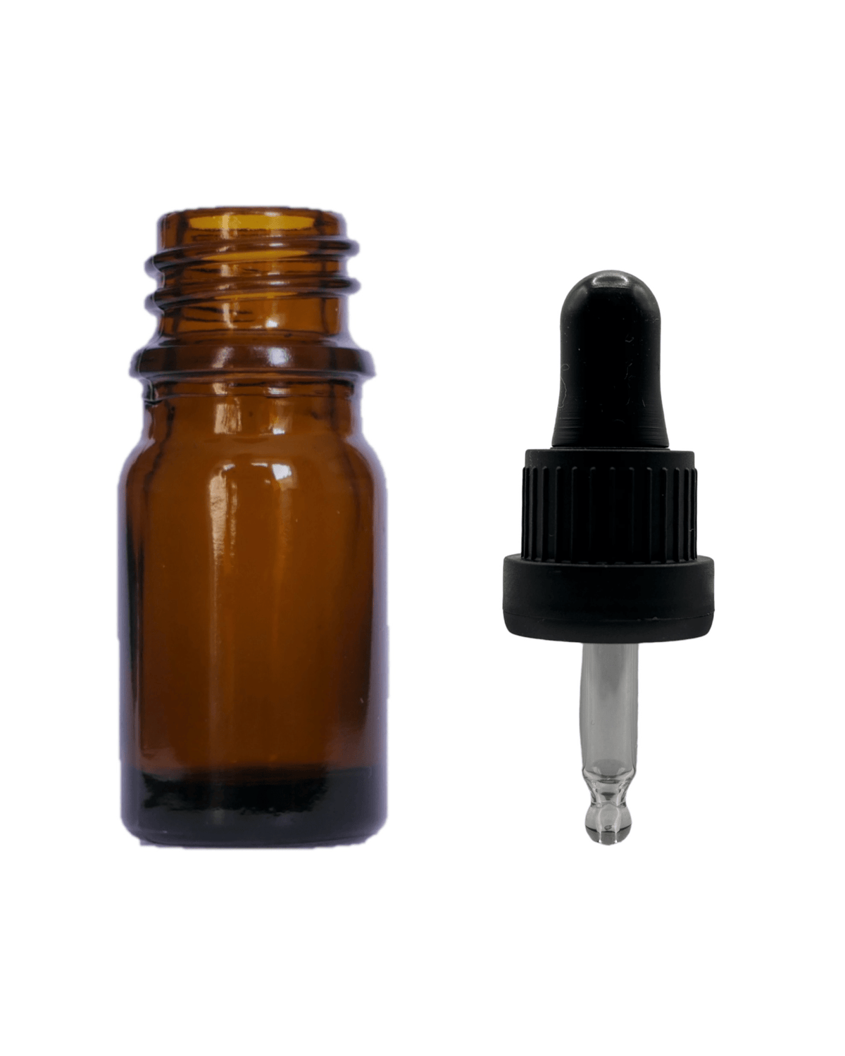 5ml Amber Glass Dropper Bottle & Black Tamper Evident Pipette