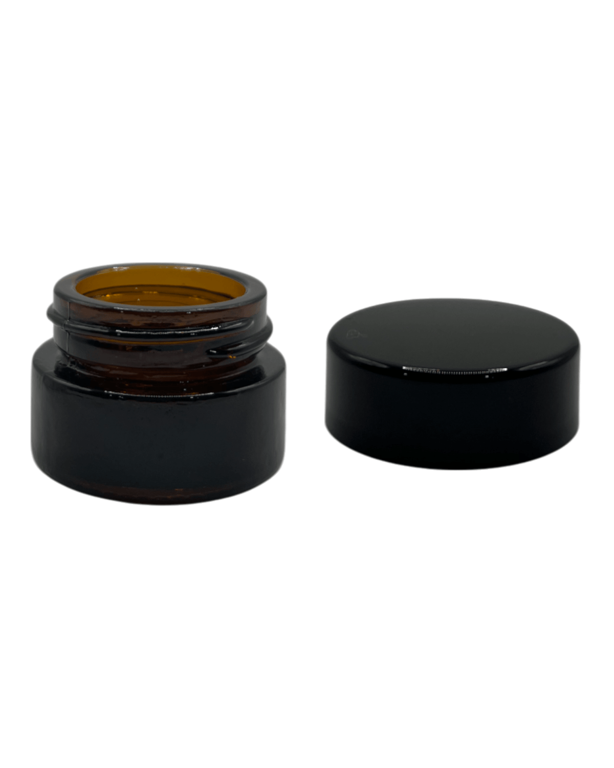 5ml Amber glass Jar and Black ABS cap