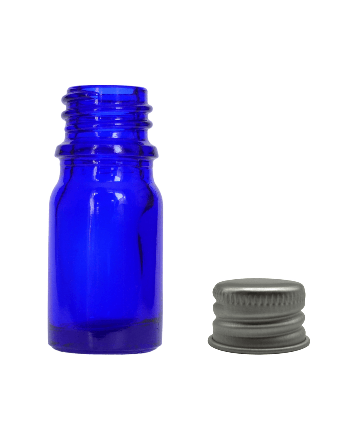 5ml Blue Glass Dropper Bottle & Aluminium Cap