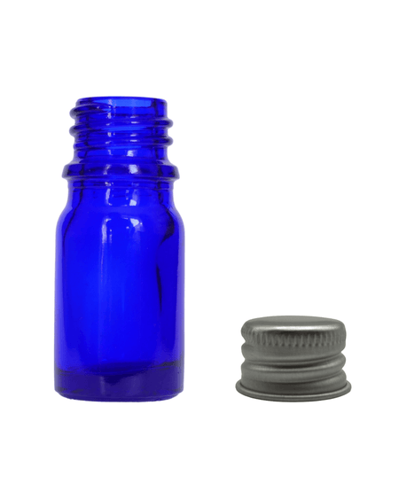 5ml Blue Glass Dropper Bottle & Aluminium Cap