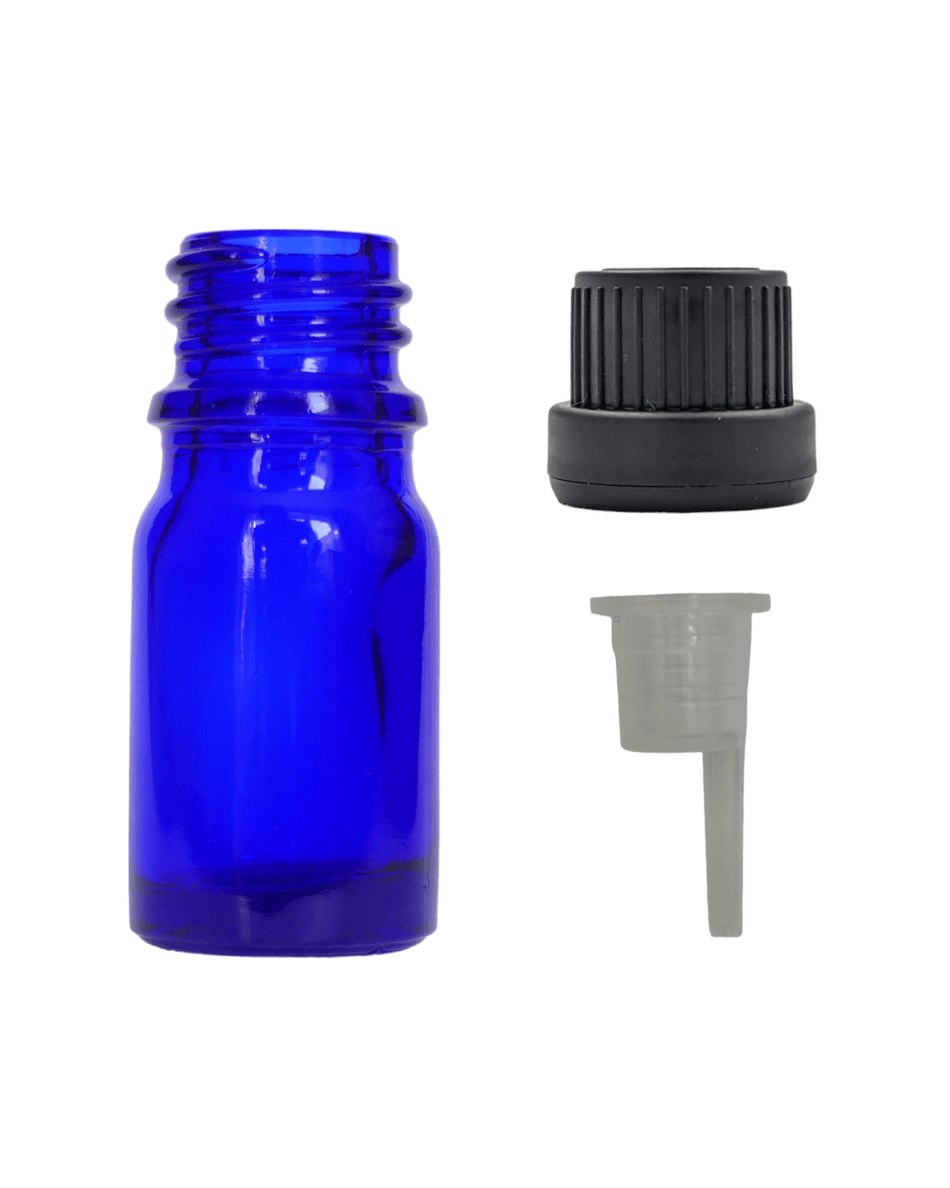 5ml Blue Glass Dropper Bottle & Dripper insert 0.6mm with Lid