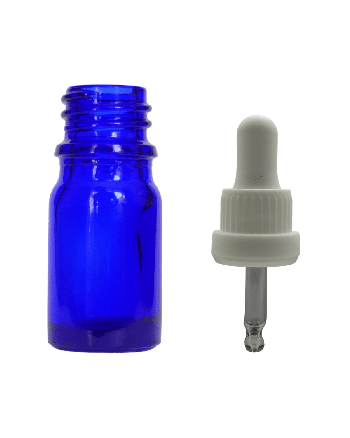 5ml Blue Glass Dropper Bottle & White Tamper Evident Pipette