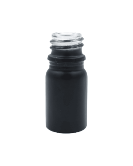 5ml Matte Black Glass Dropper Bottle