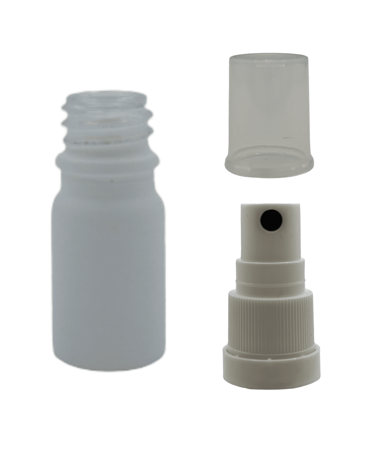 5ml Matte White Glass Dropper Bottle & White Tamper Evident Atomiser